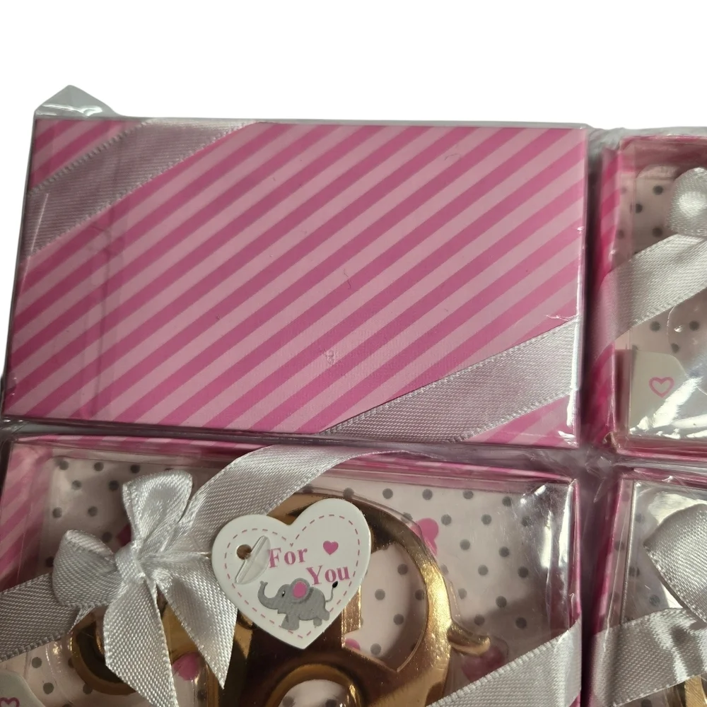 Bundle Of 6 Gold Elephant Bottle Opener Party Favors Baby Shower